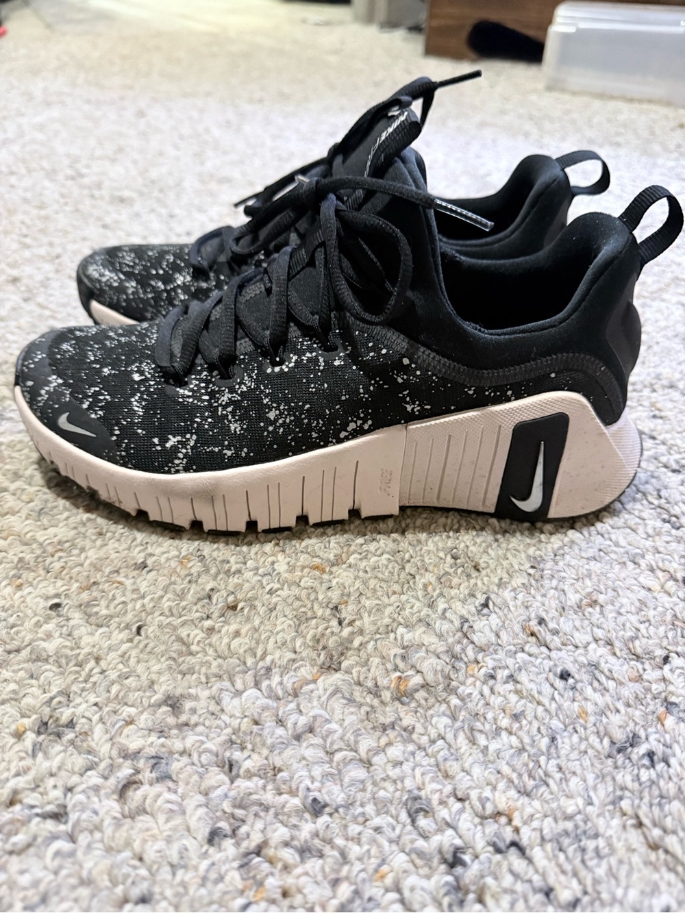 Nike Kids Black and White Speckled Athletic Sneakers